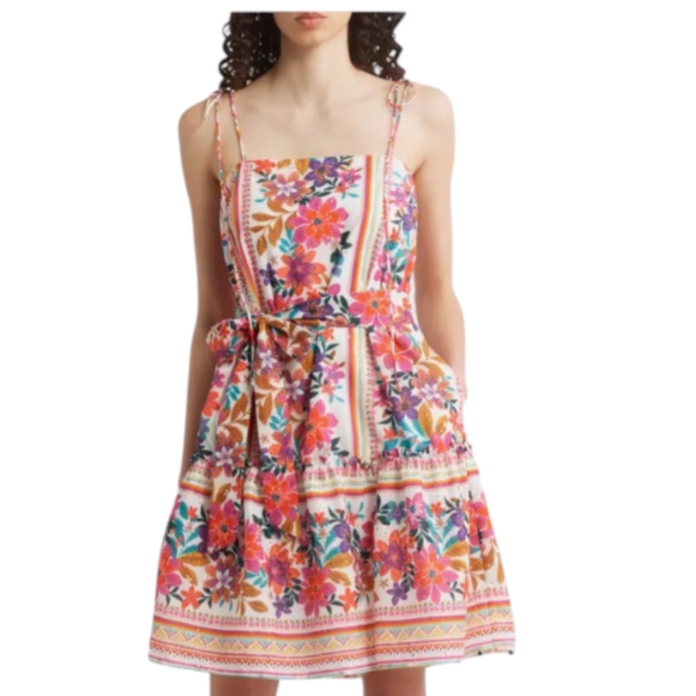 Julia Jordan Embroidered Tie Strap Sundress....Size XL